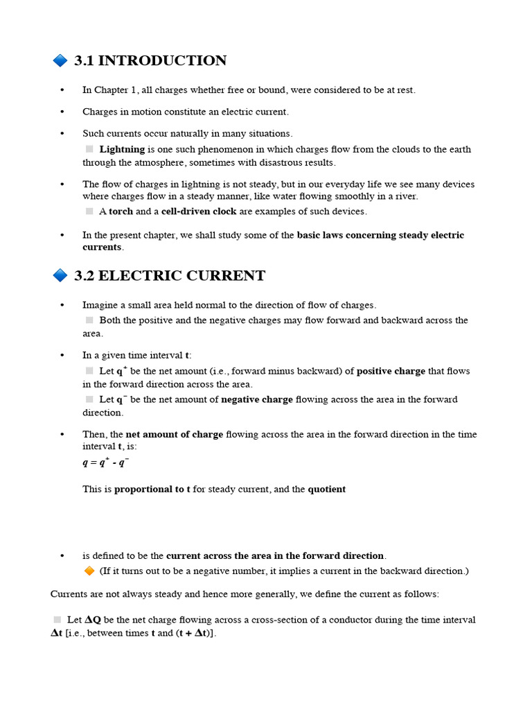 Understanding Electric Currents and Ohm's Law | PDF | Electric Current ...