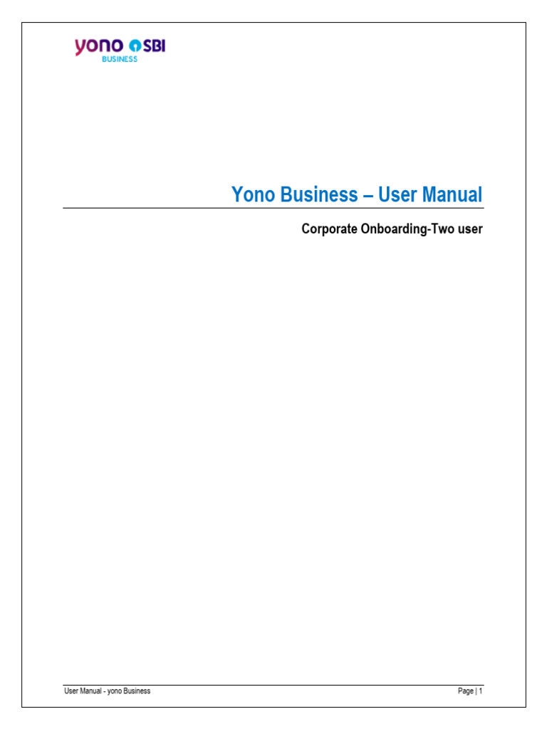 Yono Business User Activation Guide | PDF | Software | Computing