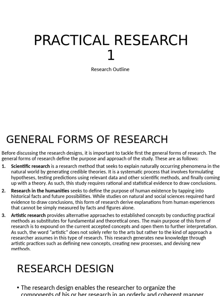 Overview of Research Designs and Types | PDF | Qualitative Research ...