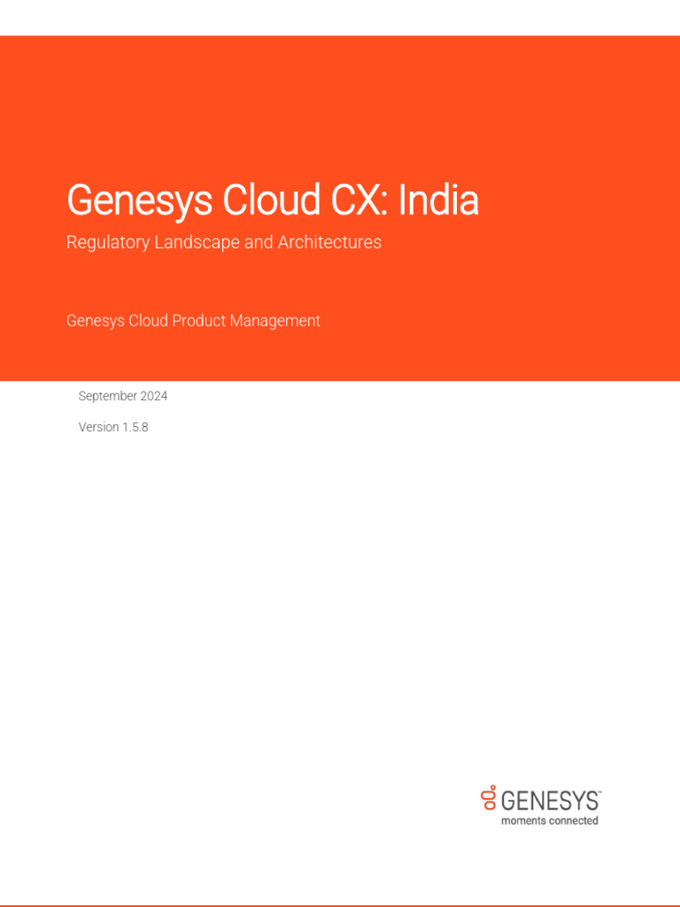 Genesys Cloud CX India Architecture Overview | PDF | Interactive Voice ...