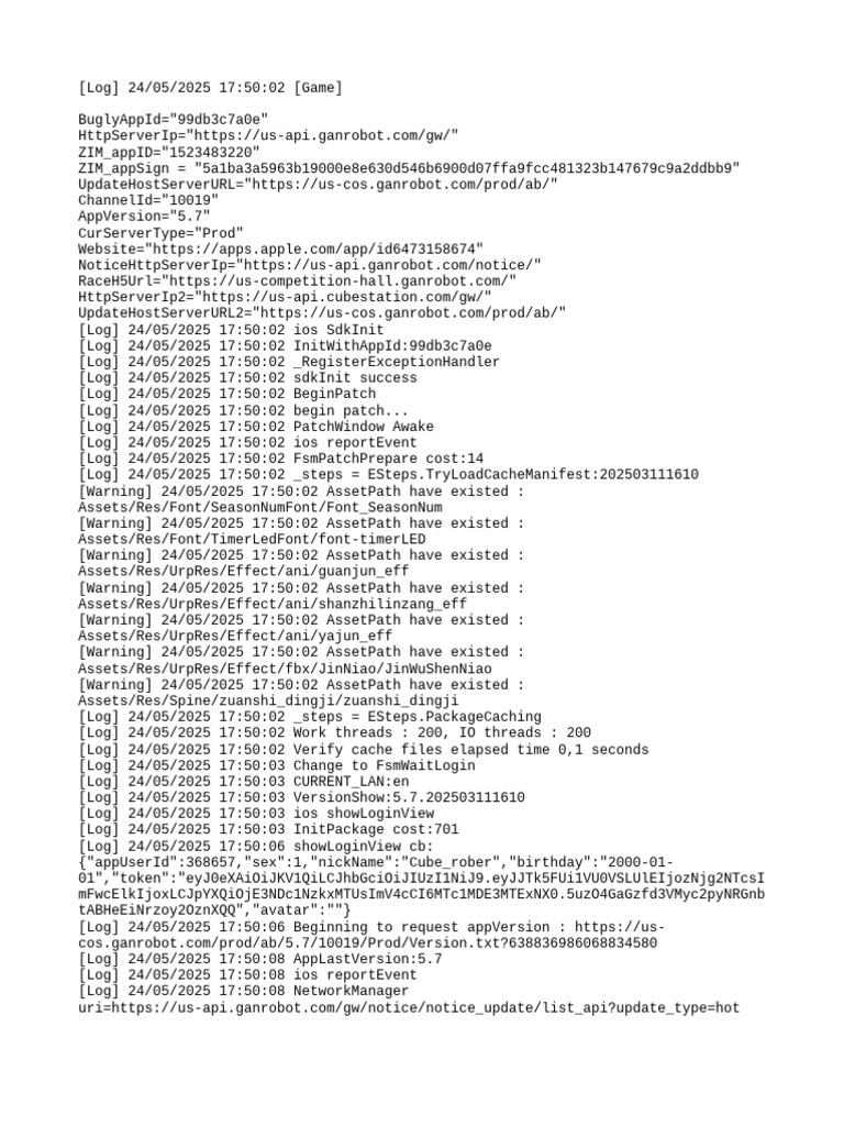 Game Log Analysis for BuglyAppID 99db3c7a0e | PDF | Software | Computer ...