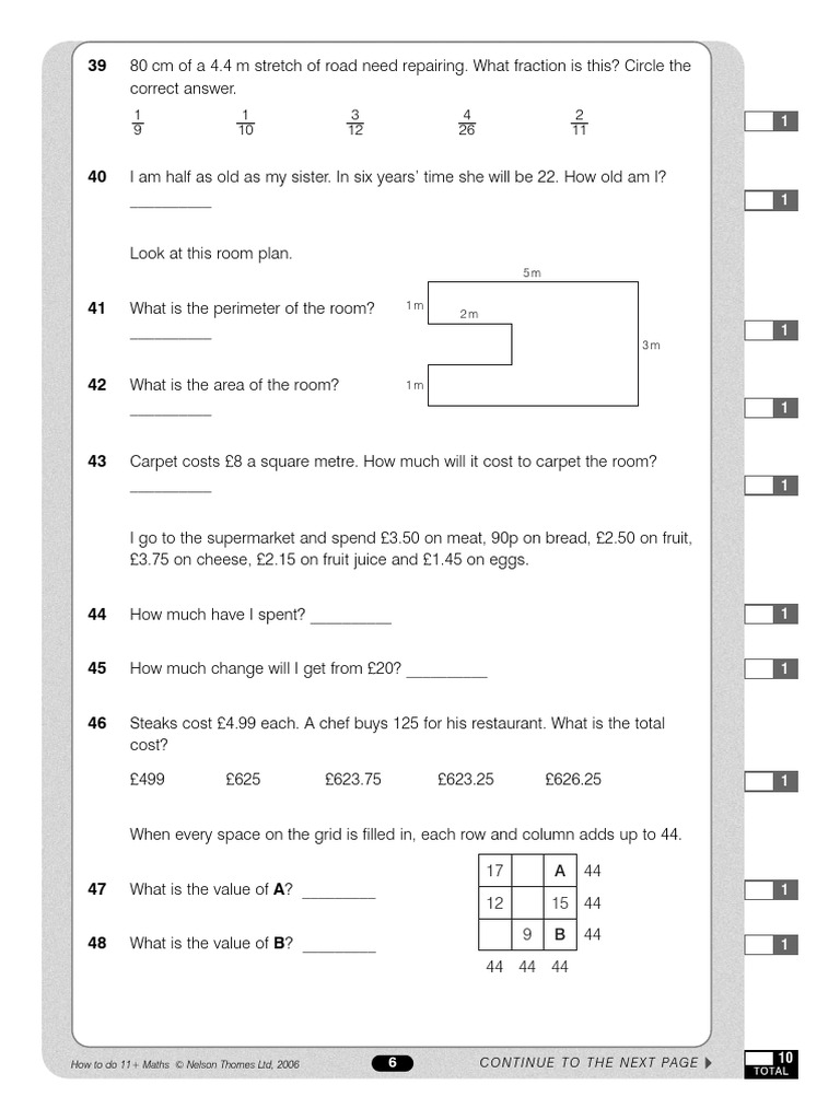 11+ Maths Cheat Sheet Guide | PDF