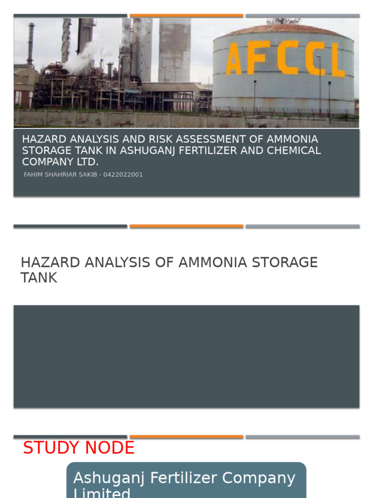 Ammonia Storage Tank Risk Assessment | PDF | Toxicity | Ammonia