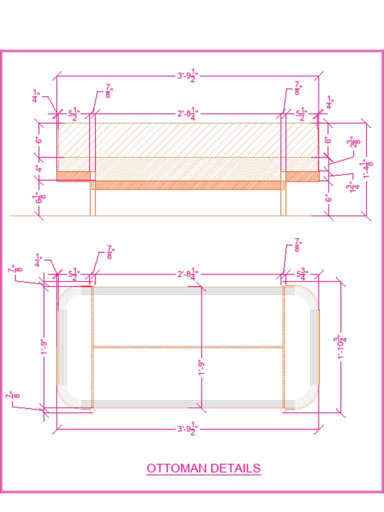 Ottoman Dimensions Overview | PDF