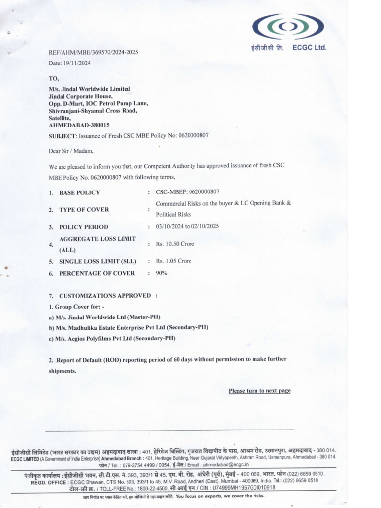 Fresh CSC MBE Policy Issuance 2024-2025 | PDF | Letter Of Credit ...