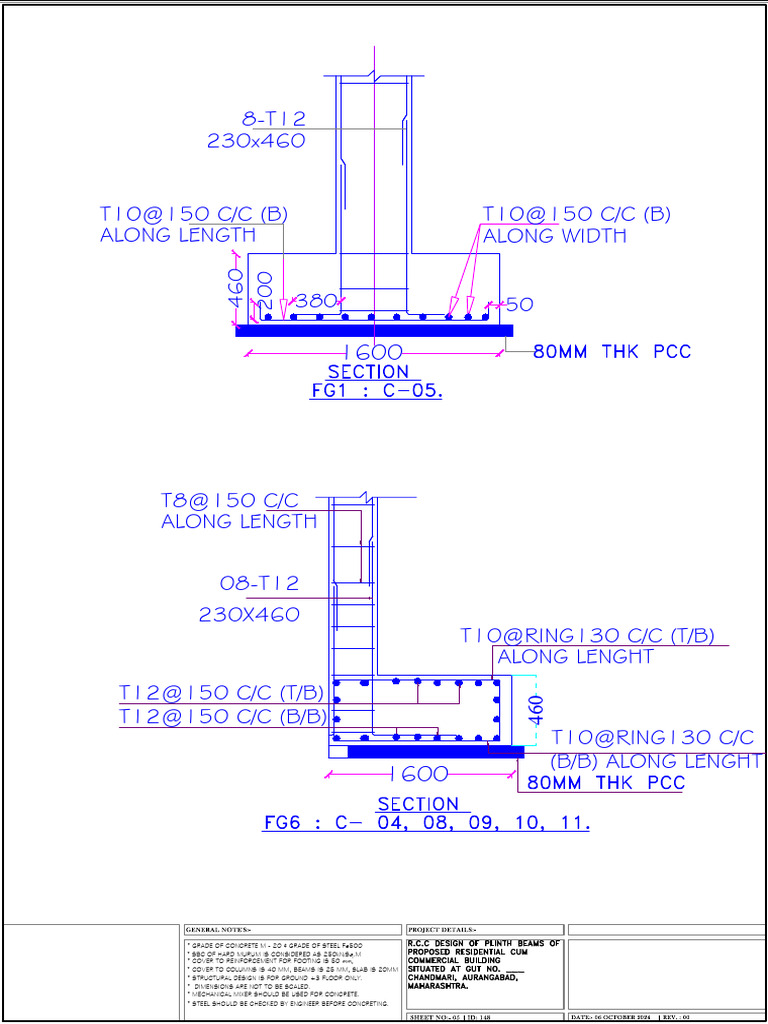 Project Details:-General Note'S:-: DATE: - 06 OCTOBER 2024 - REV.: 00 | PDF