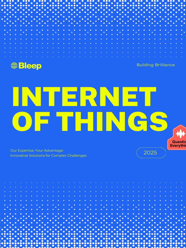 IOT Brochure Bleep Education | PDF | Internet Of Things | Embedded System