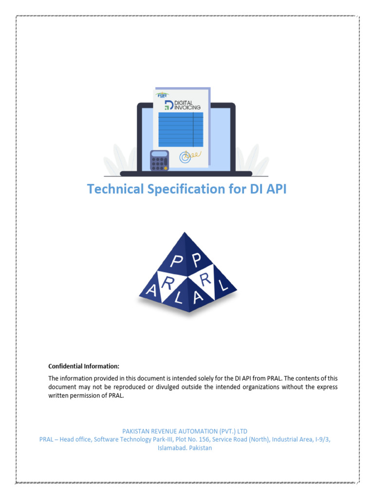 DI API Technical Specifications Guide | PDF | Invoice | Json