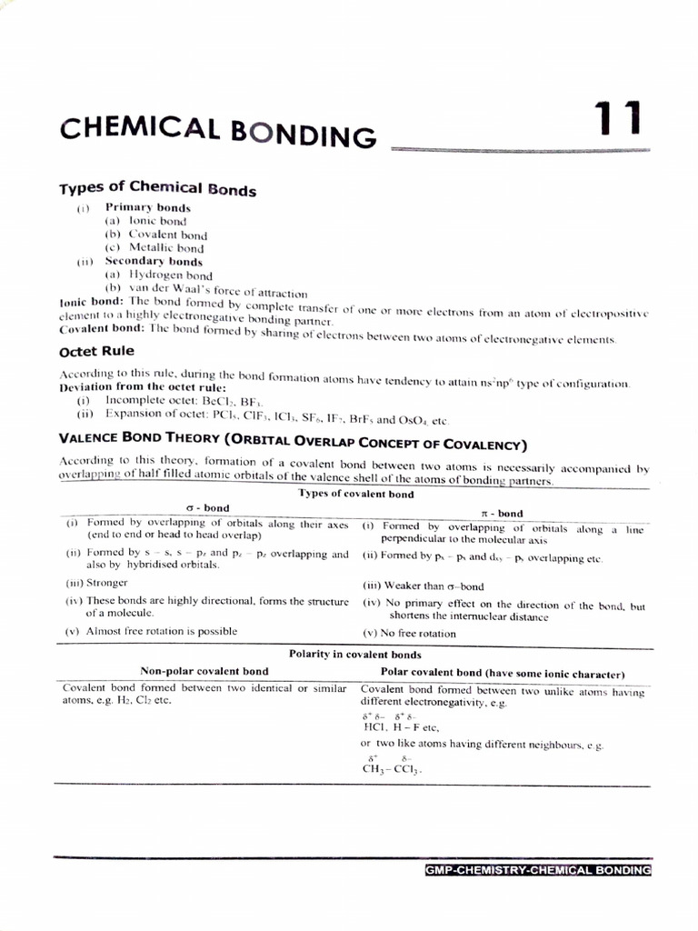 Chemical Bonding | PDF