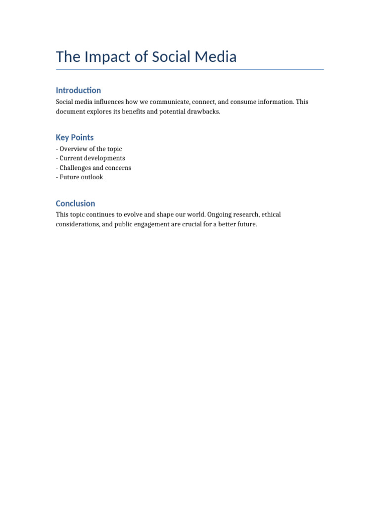 The Impact of Social Media | PDF