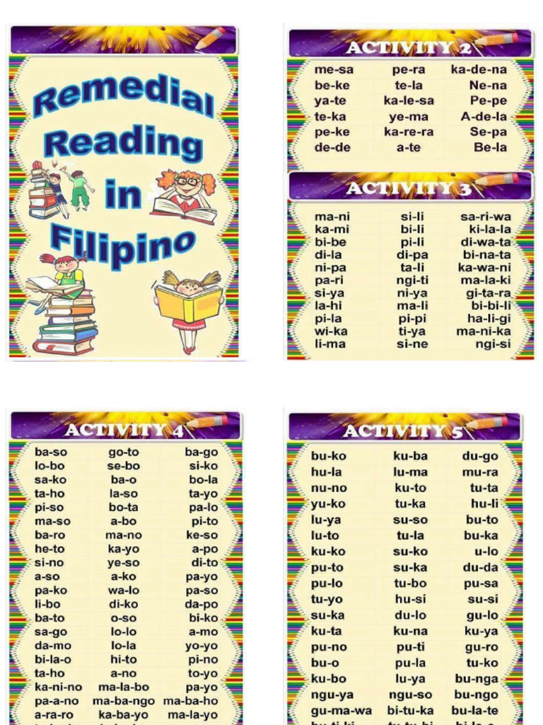 Remedial Reading in Filipino | PDF