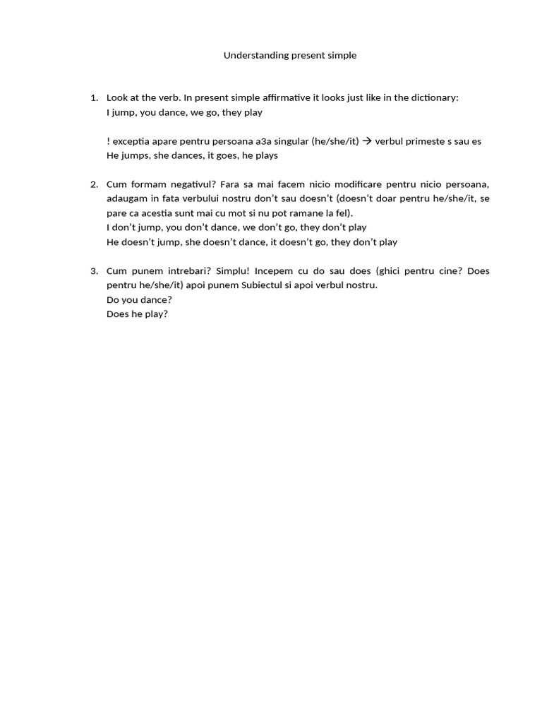 Understanding Present Simple | PDF