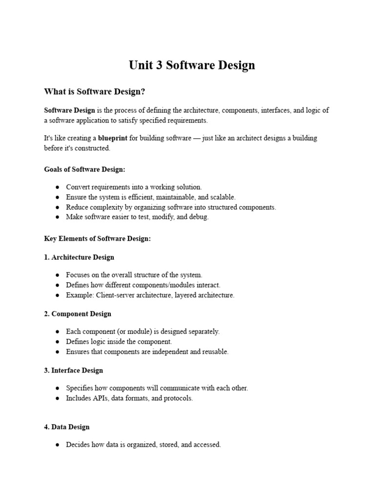UNIT-3 Software Engg. Notes | PDF | Modular Programming | Modularity