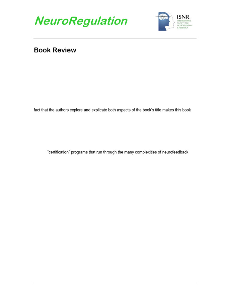 Neurofeedback: A Comprehensive Overview | PDF | Neurofeedback ...
