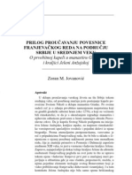 Zoran M. Jovanović - Prilog Proučavanju Povesnice Franjevačkog Reda Na Području Srbije U Srednjem Veku
