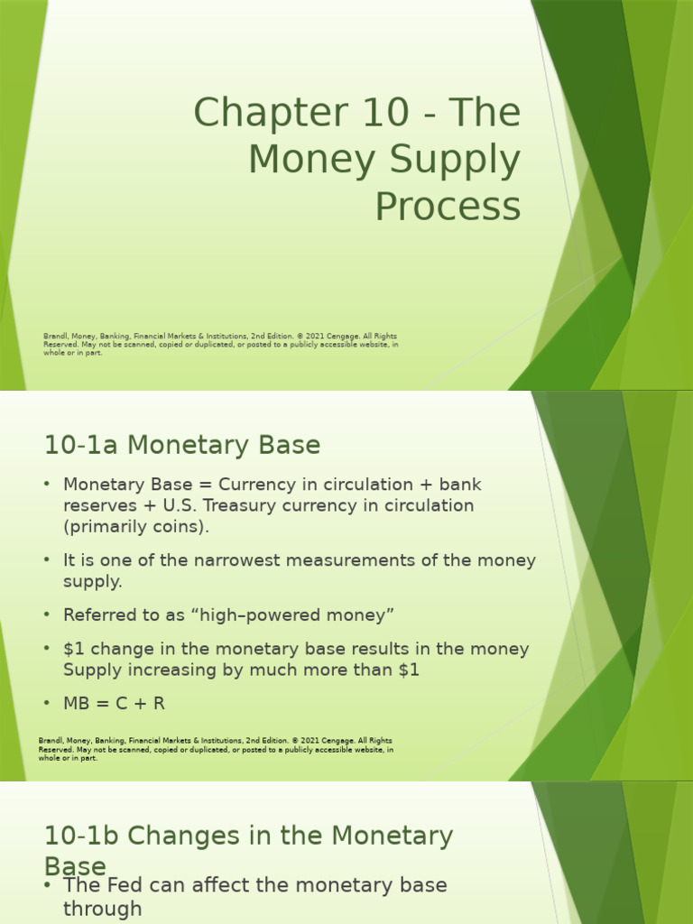 Chapter+10 the+Money+Supply+Process 2nd+edition | PDF | Reserve ...