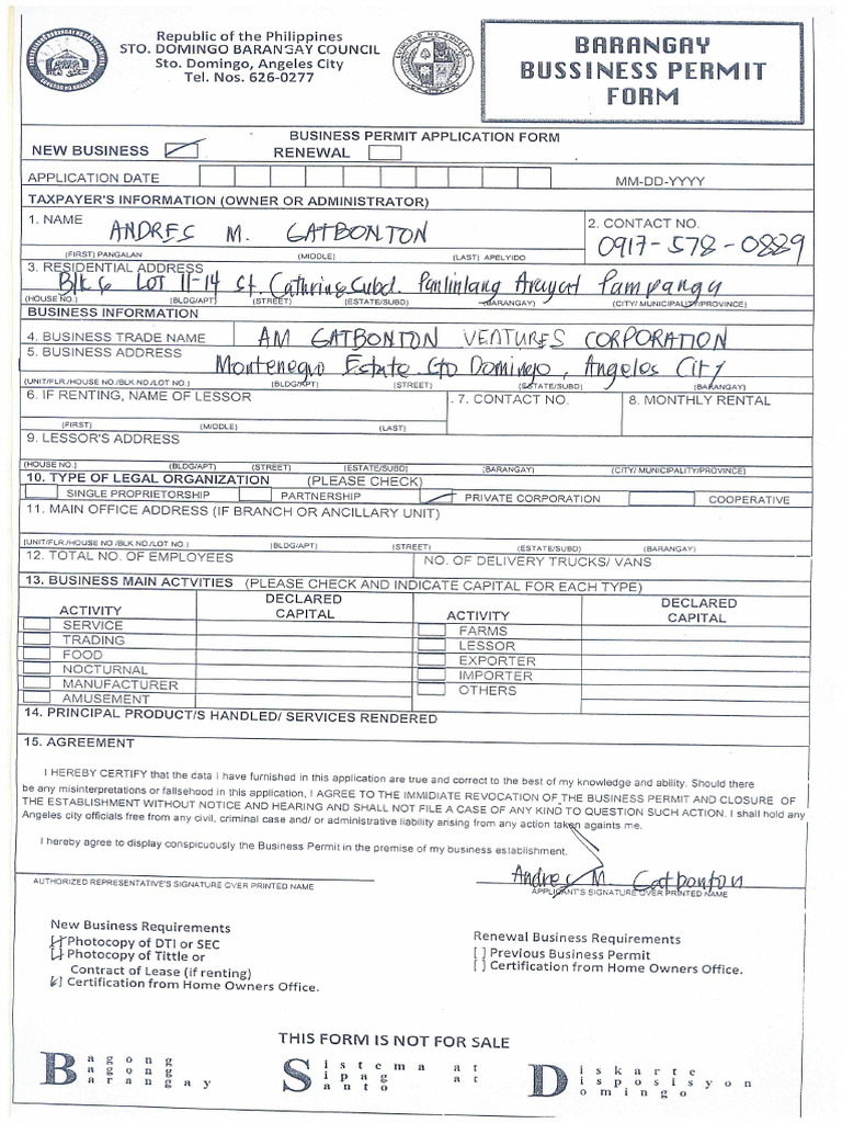 Brgy Application | PDF