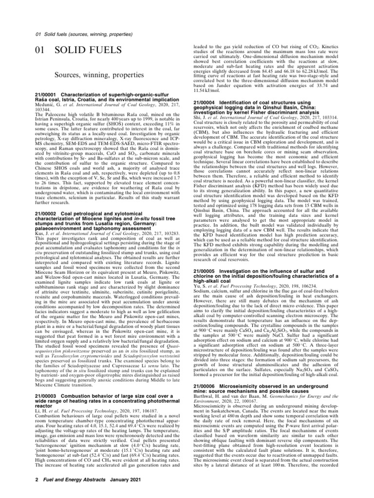 Abstracts 3 | PDF | Coal | Combustion