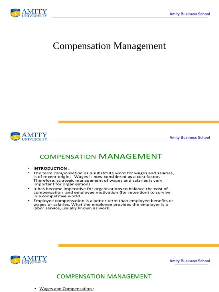 Compensation Management | PDF