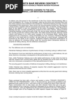 2025 Civil Law Bar Exam Answers | PDF | Legal Liability | Legitimacy ...