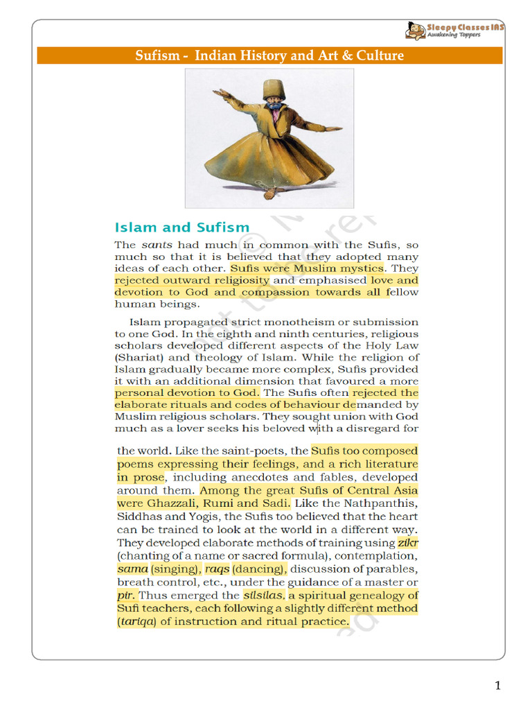Sufism Lyst1745911266372 | PDF | Sufism | Bhakti Movement