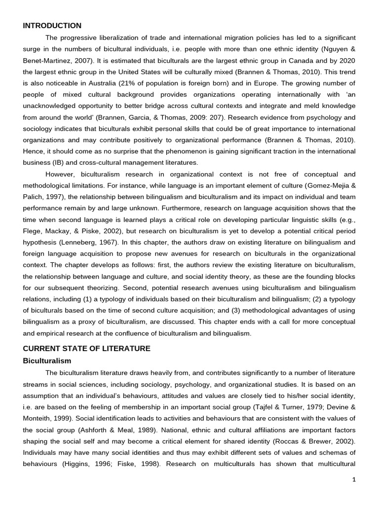 Bilingualism and Biculturalism | PDF | Second Language | Multilingualism