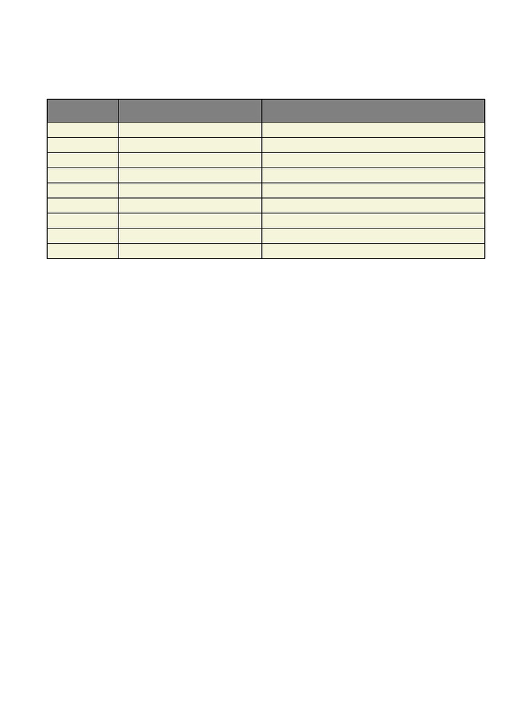 Exercise TimeTable Table Format | PDF