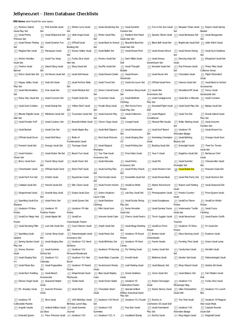 Item Database Dolls Leisure