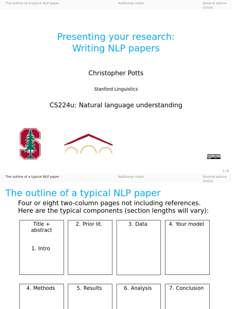 NLP Paper Writing Guide for CS224U | PDF | Data | Cognition
