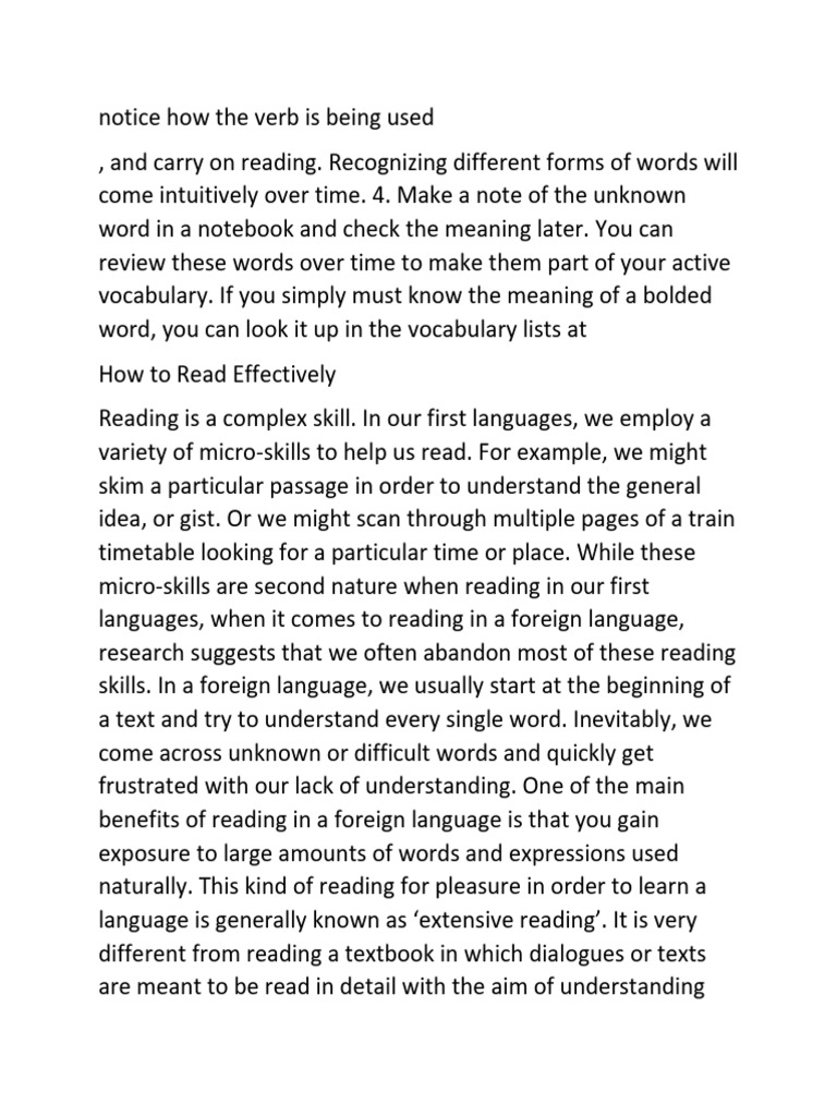 Effective Reading Strategies for English | PDF | Vocabulary | Reading ...