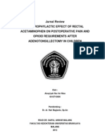 Jurnal Review: The Prophylactic Effect of Rectal Acetaminophen On Postoperative Pain and Opioid Requirements After Adenotonsillectomy in Children