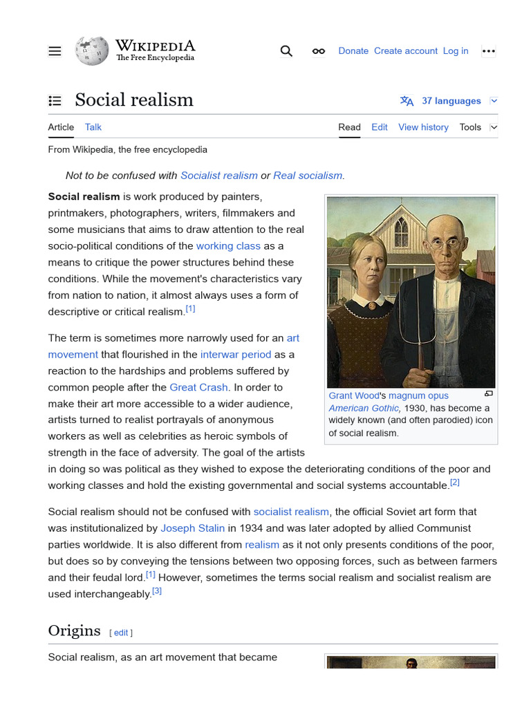 En Wikipedia Org Wiki Social Realism... | PDF