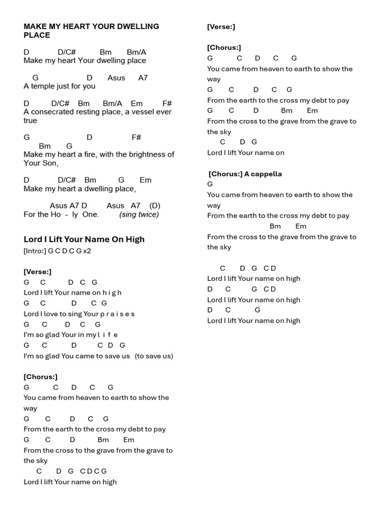 Spirit of the Living God Worship Lyrics | PDF | Song Structure | Jesus