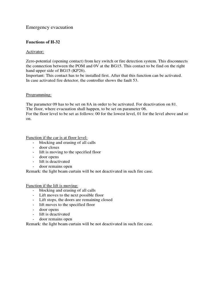H-32 Emergency Evacuation Protocol | PDF