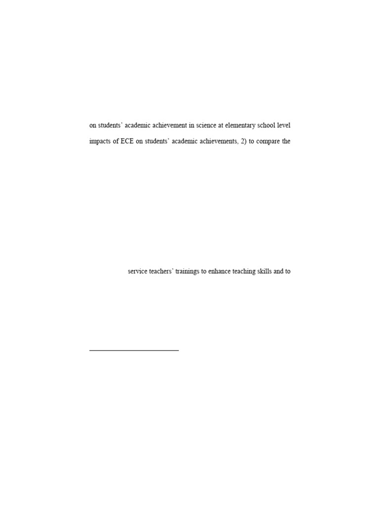 ECE Impact on Science Achievement | PDF | Standard Deviation | Early ...
