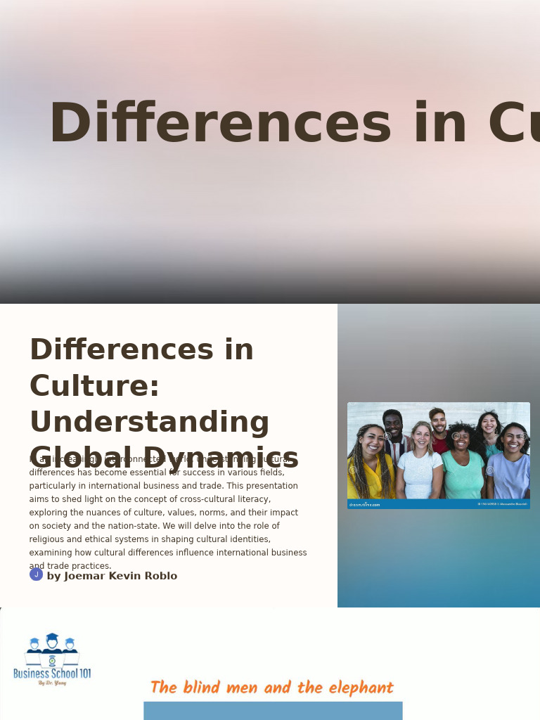 Week 6 and 7 - Differences in Culture | PDF | Social Stratification ...