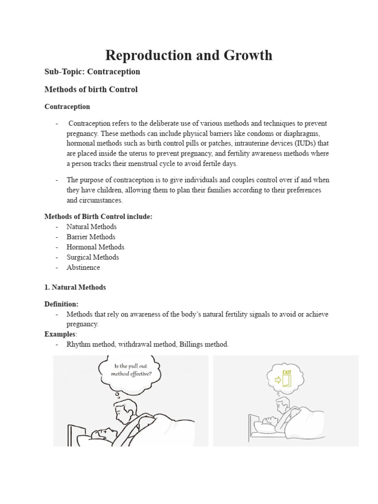 Comprehensive Guide to Contraception Methods | PDF | Birth Control ...