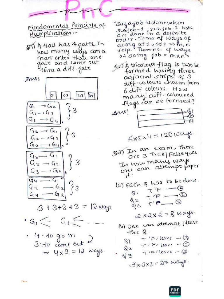 Permutations and Combinations Notes - Compress | PDF