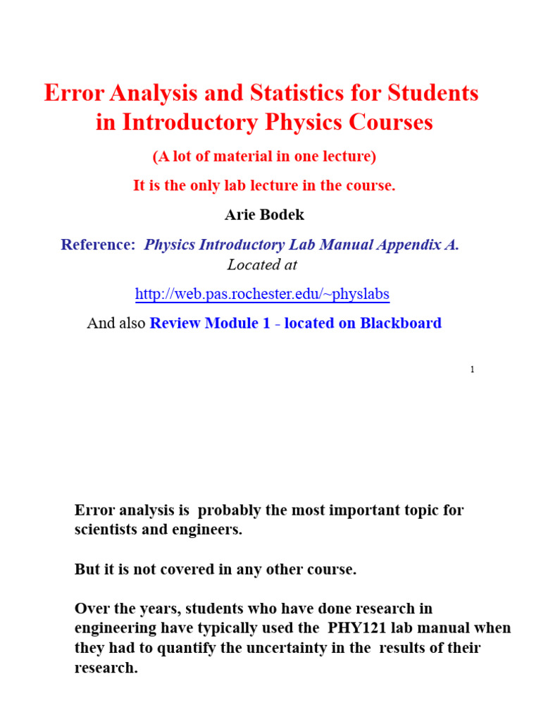 Lab Lecture Statistics | PDF | Accuracy And Precision | Normal Distribution