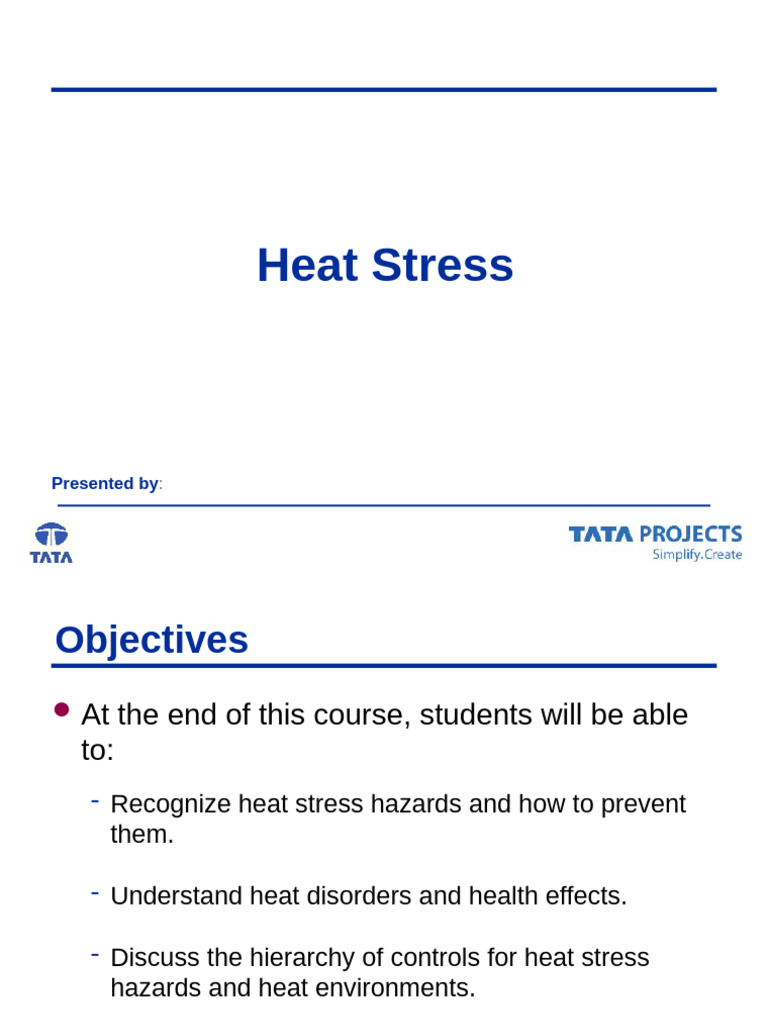 Heat Stress Training | PDF | Dehydration | Hyperthermia