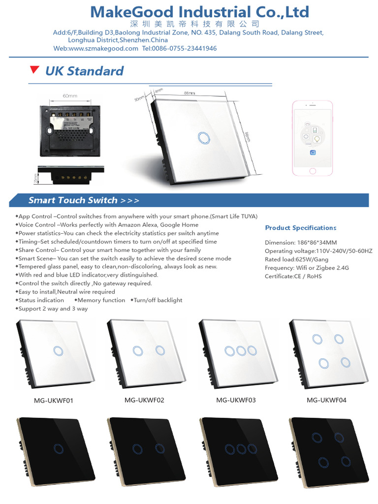 Smart Home Switches and Sockets Guide | PDF | Manufactured Goods ...