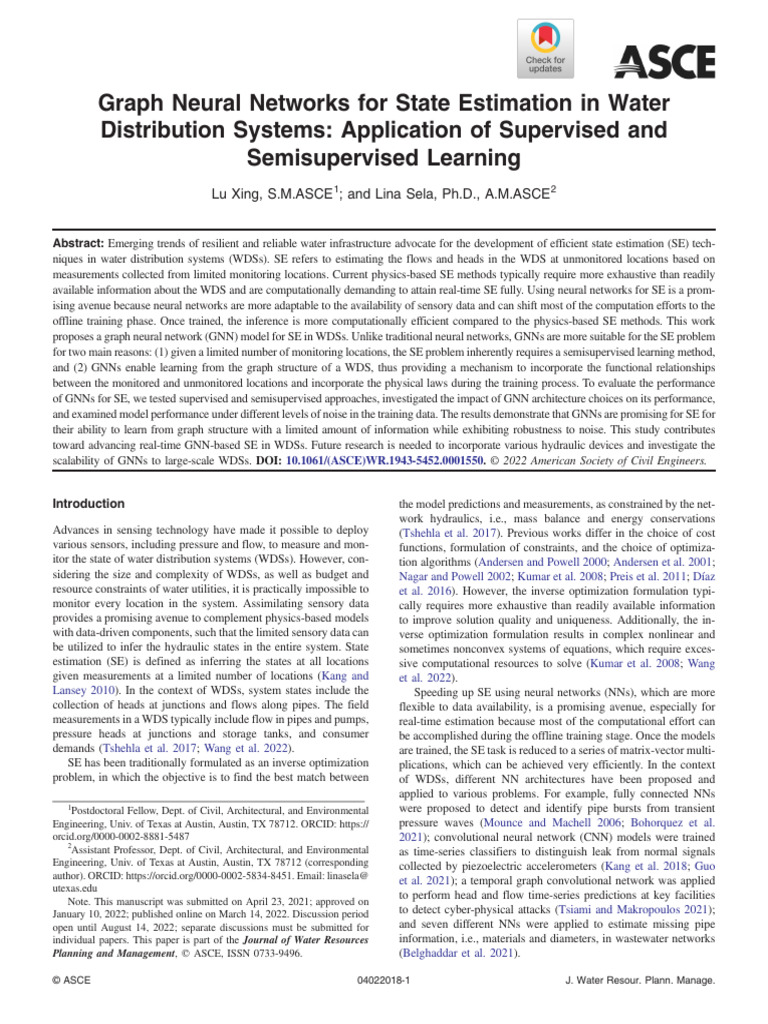 Graph Neural Networks For State Estimation in Water Distribution ...