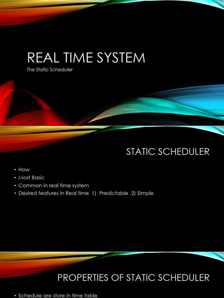 Static Scheduling in Real-Time Systems | PDF