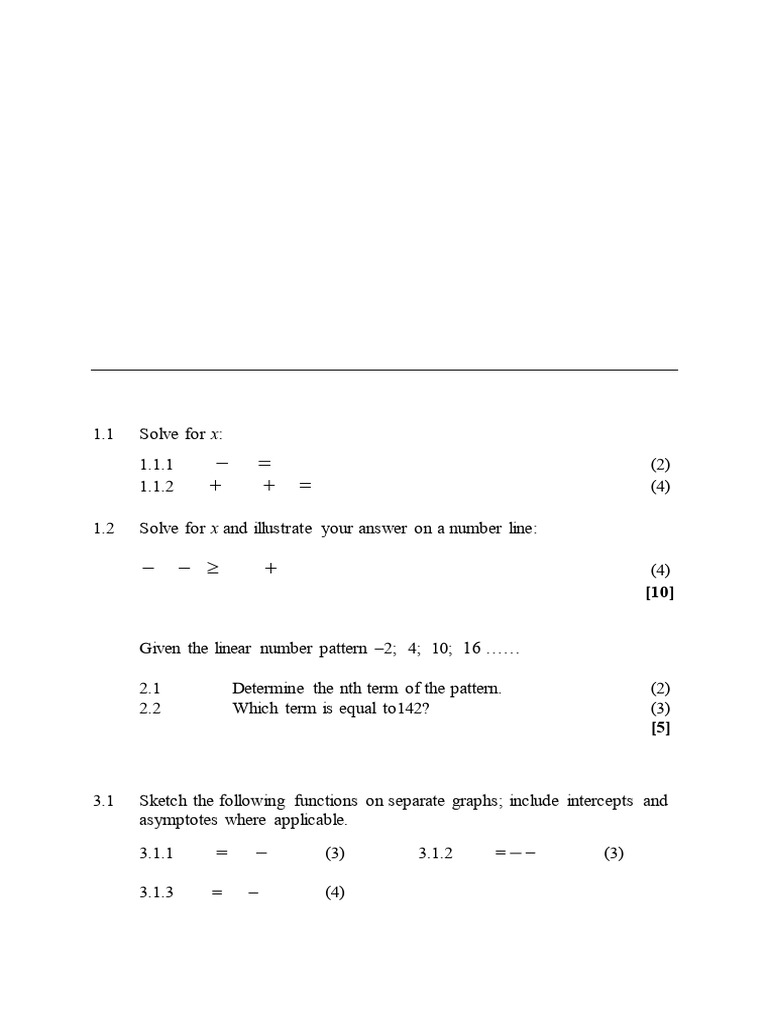 Grade 10 Term 3 Maths Test Paper | PDF | Cartesian Coordinate System ...