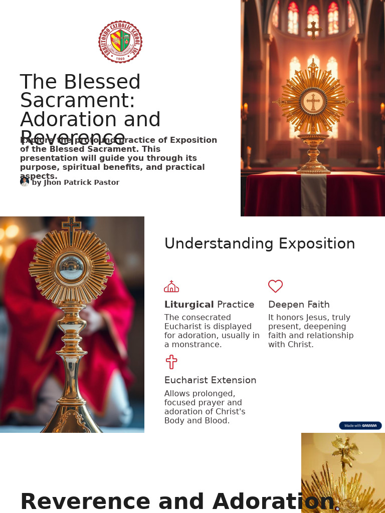 Adoration of the Blessed Sacrament | PDF