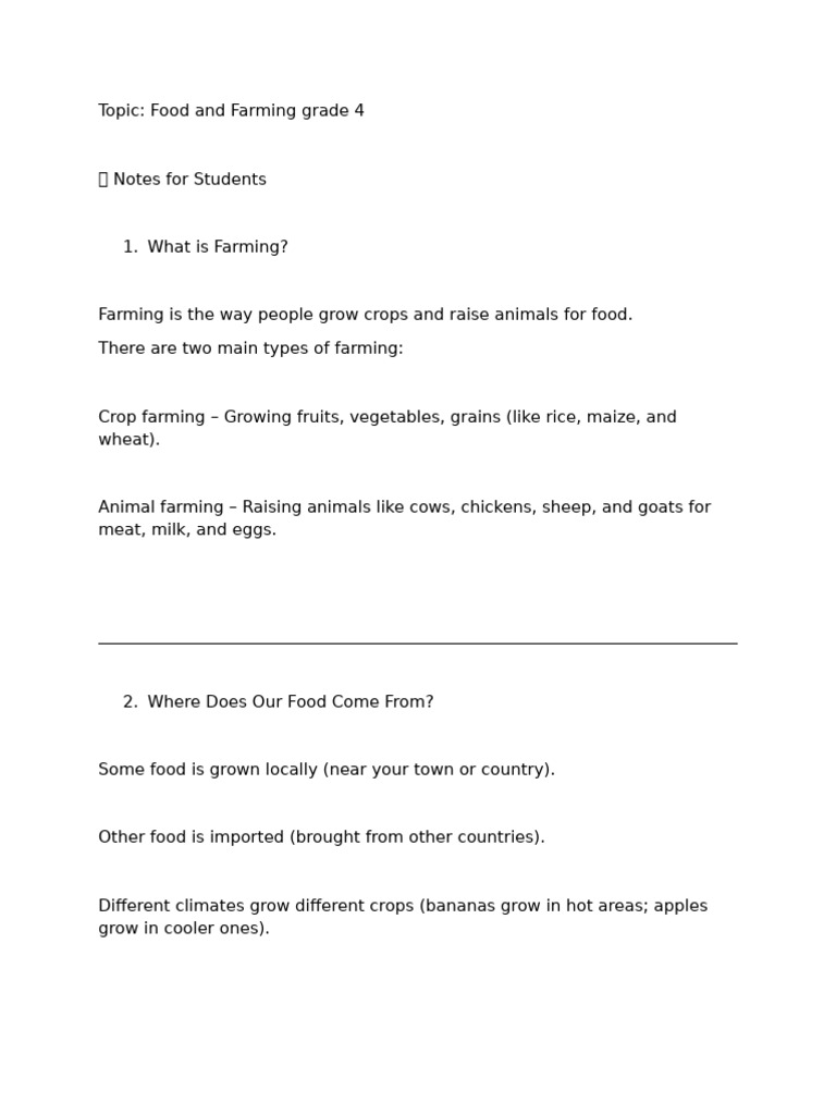 Understanding Farming for Grade 4 | PDF