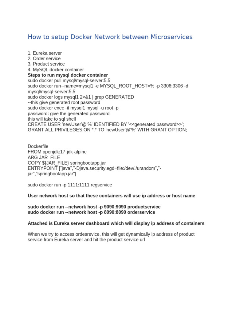 Docker Networking Example | PDF