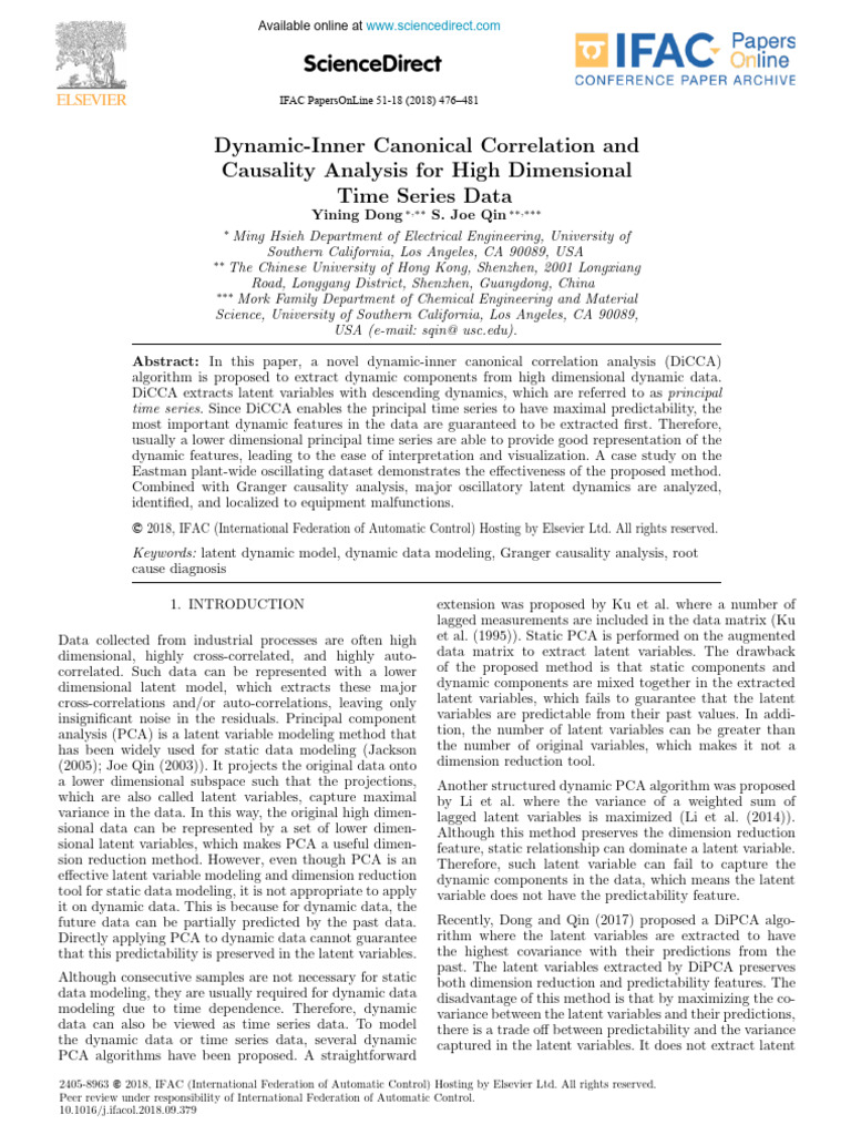 10th IFAC Symposium on Chemical Processes | PDF | Time Series ...