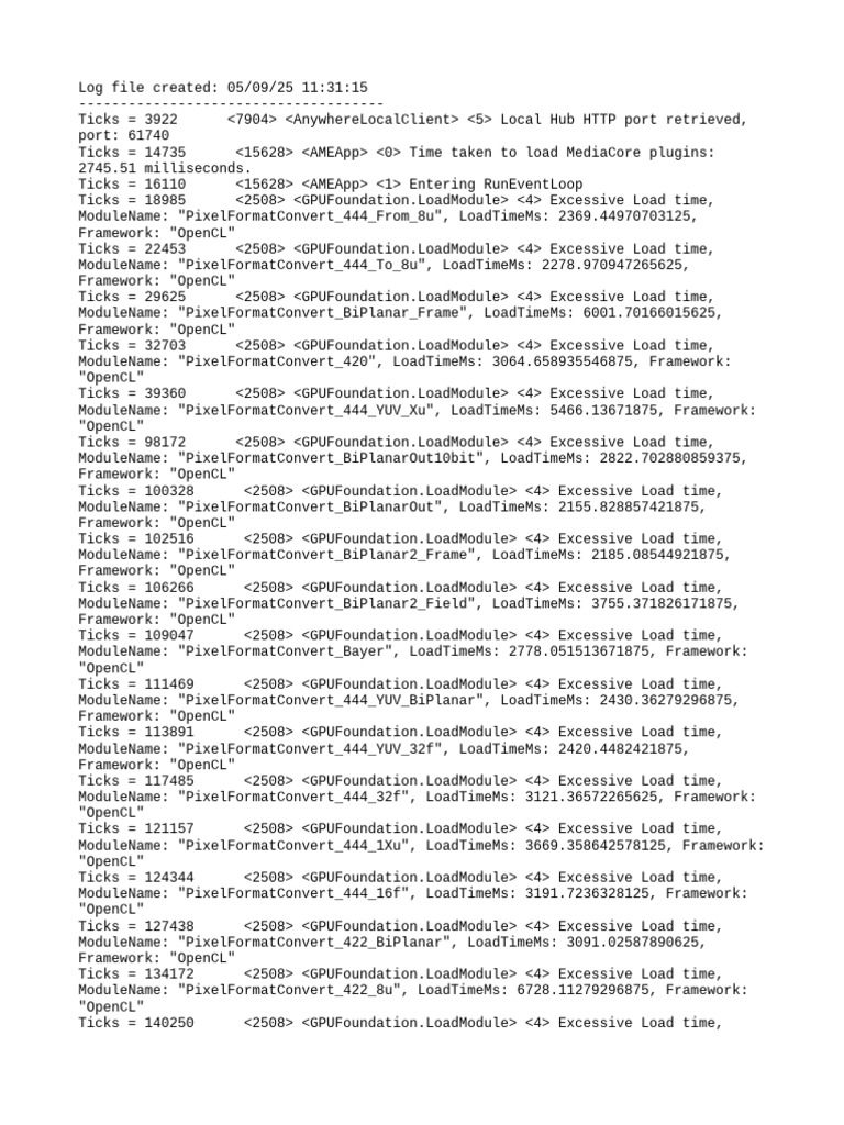 Media Encoder Performance Log | PDF | Codec | Computing