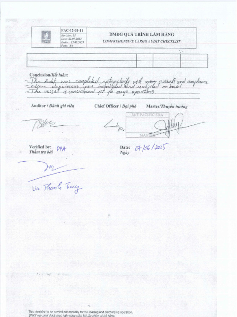 Cargo Audit - Signed | PDF